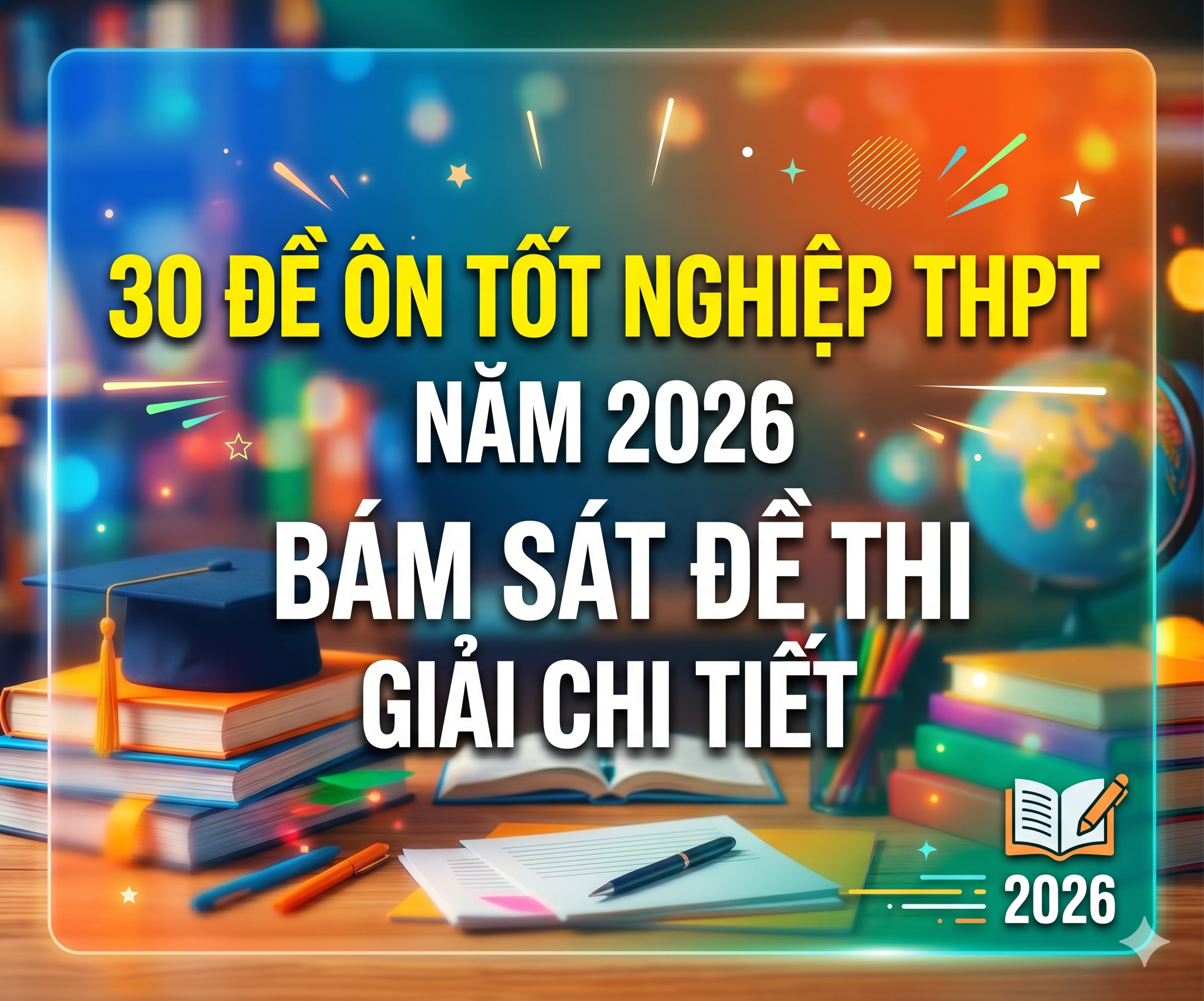 30 Đề ôn tốt nghiệp THPT năm 2026 - Bám sát đề thi - giải chi tiết